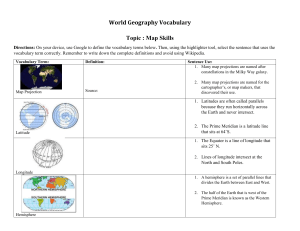 Map Skills Vocabulary Learning Activity