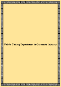 Fabric Cutting Department
