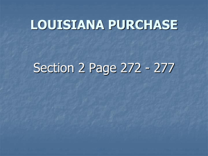 Ch 8 Sec 2 Louisiana Purchase