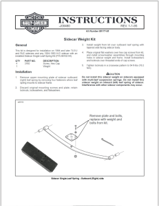 SIDECAR WEIGHT KIT 88177-95