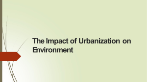 urbanization on environment
