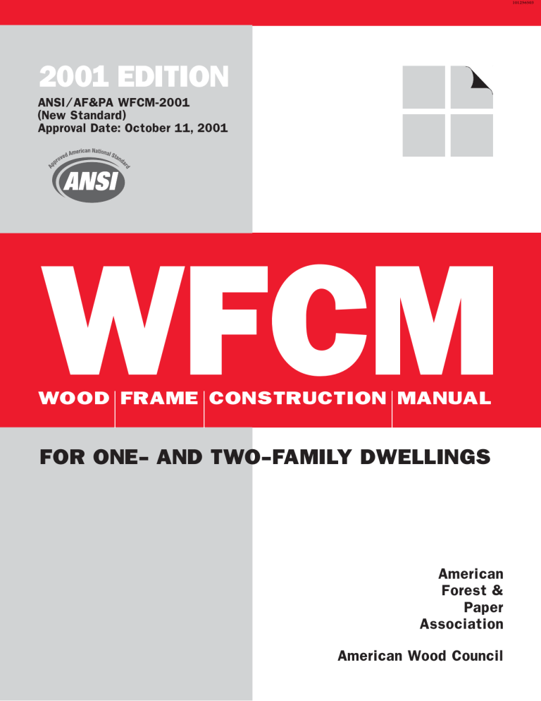 2001 Wood Frame Construction Manual 2001 Wood Frame Construction Manual