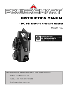 pressure washer manual