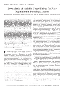 Ecoanalysis of Variable-Speed Drives for Flow Regulation in Pumping Systems
