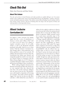 Check This Out - Winter 2019 issue IL Inclusive Curriculum Act