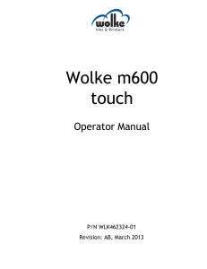 Wolke-m600-Operator-Manual