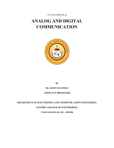 CS6301 - Analog and Digital Communication (ADC)