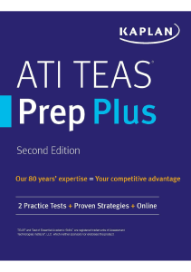 Kaplan Nursing - ATI TEAS Prep Plus  2 Practice Tests + Proven Strategies [Excluded Online Resource] (Kaplan Test Prep) Kindle Edition (2019, Kaplan Publishing) - libgen.lc