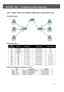 CIS 256 Lab 7 - Setting up VLAN Configuration (1)