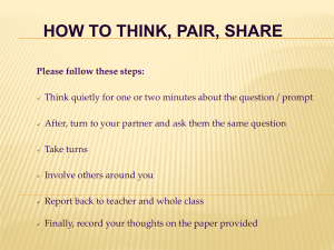 How to Think Pair Share