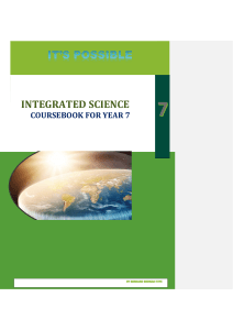 Integrated Science COURSE BOOK YEAR 7