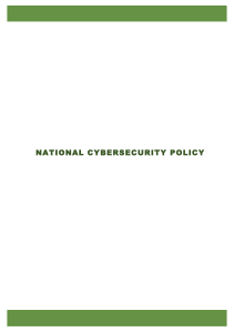 NATIONAL CYBESECURITY STRATEGY