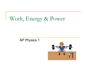 AP Physics 1 - Ch 5 Work and Energy