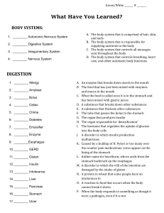 What Have I Learned Units 1-5