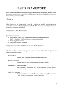 IASBs Framework