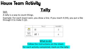 Tally - How to make