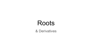 Roots & Derivatives
