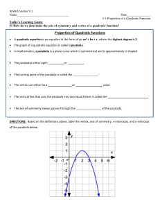 Quadratice Functions practice