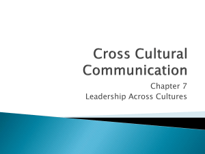 Cross Cultural Communication Chapter 7