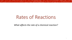 Reacction rates