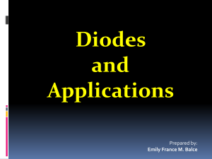 Diodes and Applications