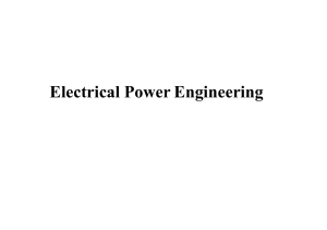 Electrical power engineering-Introduction