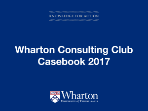 2017 Wharton Casebook