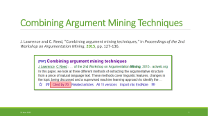 Combining Argument Mining Techniques