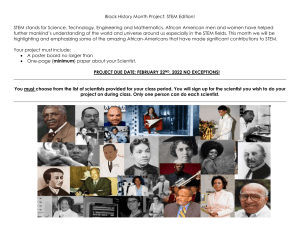 Black History Month STEM Project Rubric