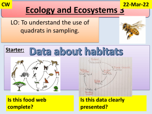Quadrat studies in ecological research