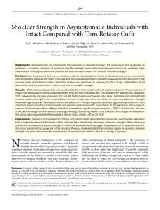 Shoulder Strength in Asymptomatic Individuals with Intact Compared with Torn Rotator Cuffs