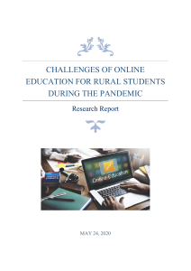 Online Education Challenges for Rural Students During Pandemic