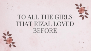 Rizal's Love Life: A History of His Romantic Relationships