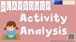 PLAYDOUGH - Activity Analysis 