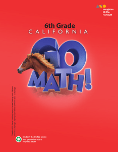 6th Grade GOMath Textbook