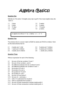 Topic 4-Algebra (Basics)