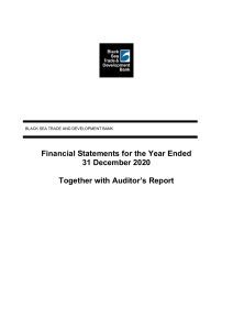BSTDB Financial Statements for 2020