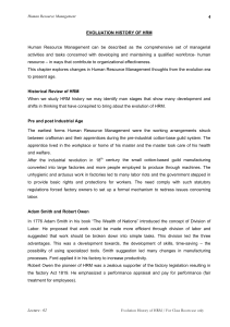 Evolution of HRM: History & Key Concepts