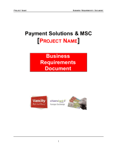 Business Requirements Sample