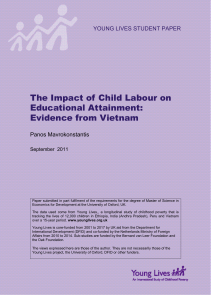 The impact of child labour on Educational Attainment- Evidence from Vietnam