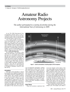 Amateur Radio Astronomy Projects