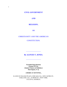 Civil Goverment and Religion