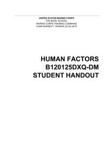 Human Factors SHO