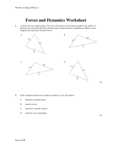 forces and dynamics worksheet 1 