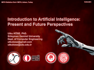 Introduction to Artificial Intelligence (Dr. Utku Kose)