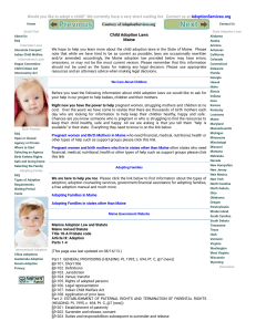 Maine Child Adoption Laws And Statutes   ChildAdoptionLaws.com