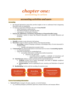 Chapter 1 -Accounting in Action