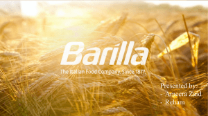 Barilla SPA Group presentation 2
