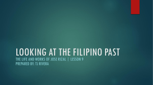 LESSON 9 Looking at the Filipino Past