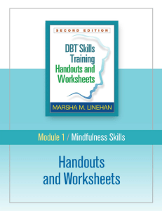 dbt mindfulnes handouts and worksheets